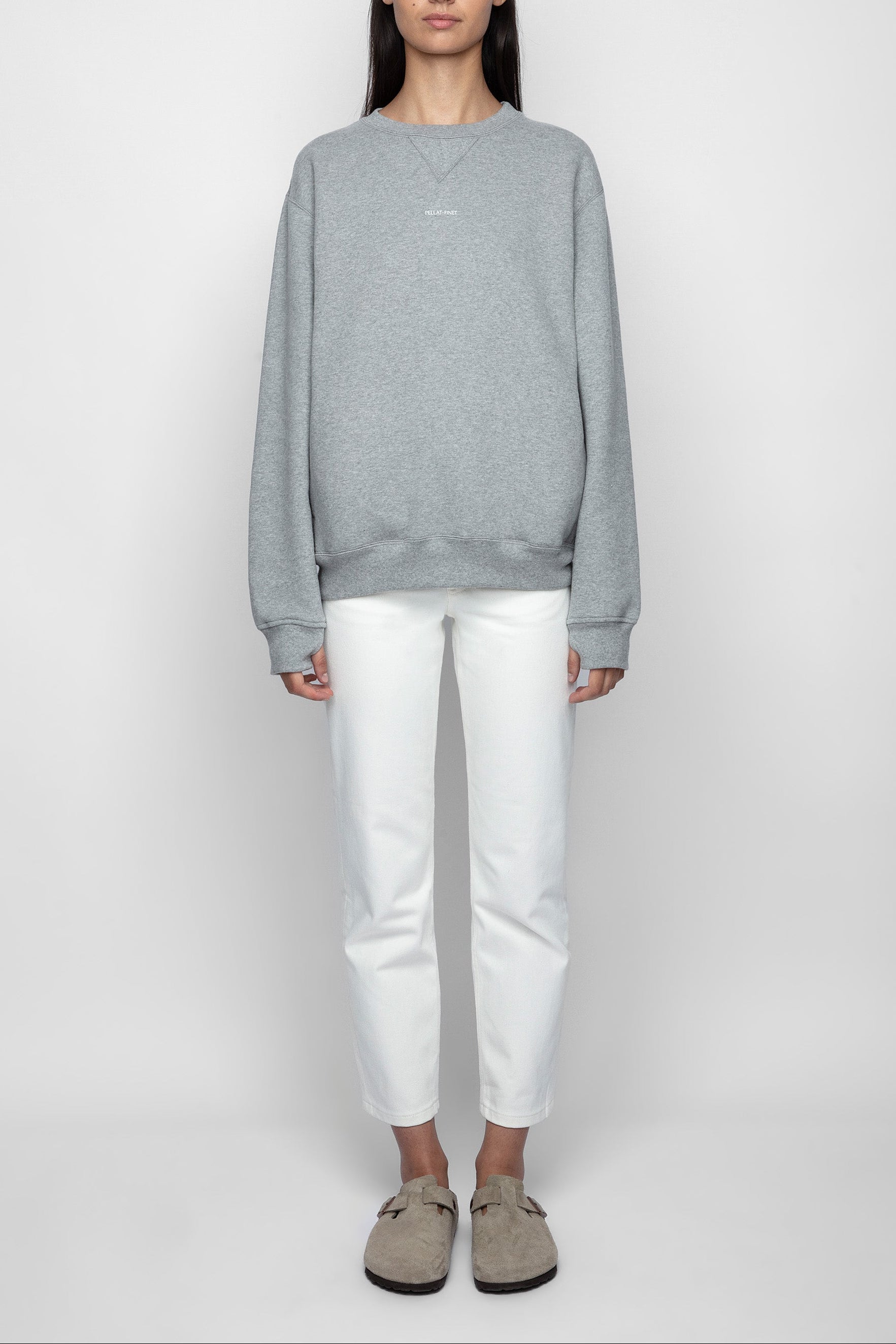 Sweatshirt unisexe Sam en coton - Gris Moyen Chine