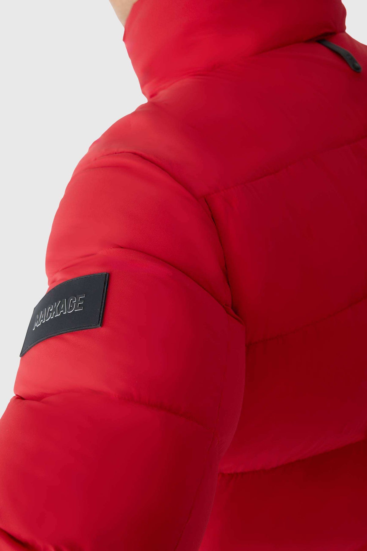 Red Men's Hooded Down Jacket