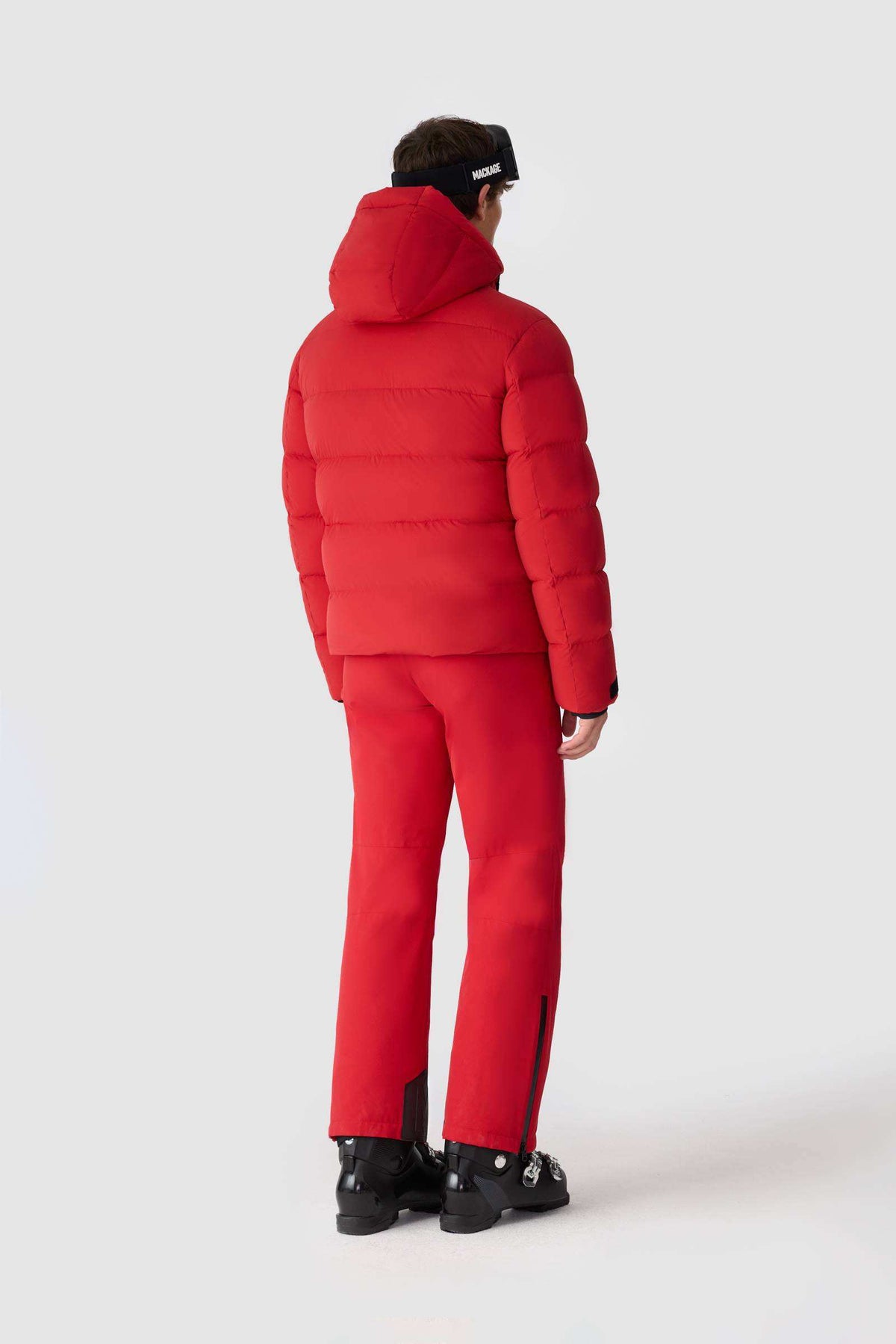 Red Men's Hooded Down Jacket
