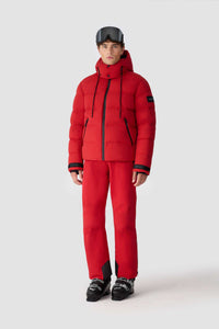 Red Men's Hooded Down Jacket