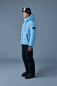 Sky Blue Men's Hooded Down Jacket