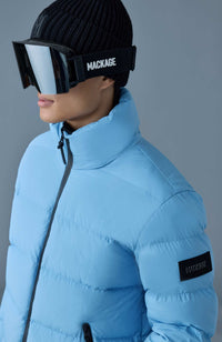 Sky Blue Men's Hooded Down Jacket