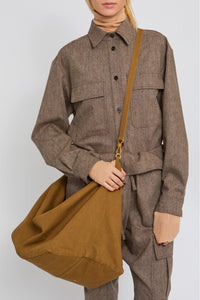 Surchemise Sand coupe droite en laine - Brown