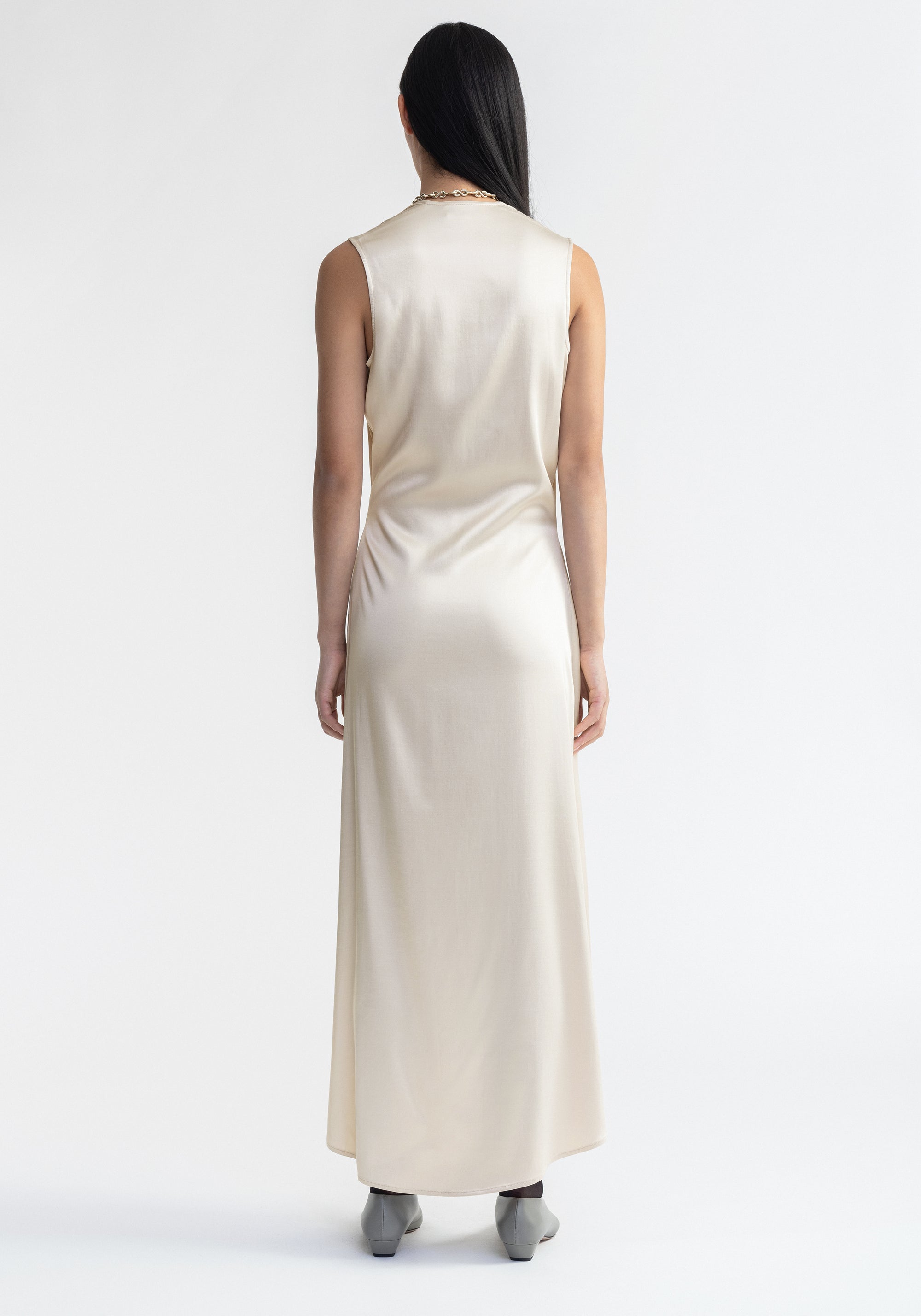 Robe midi Sansa asymétrique - Silver