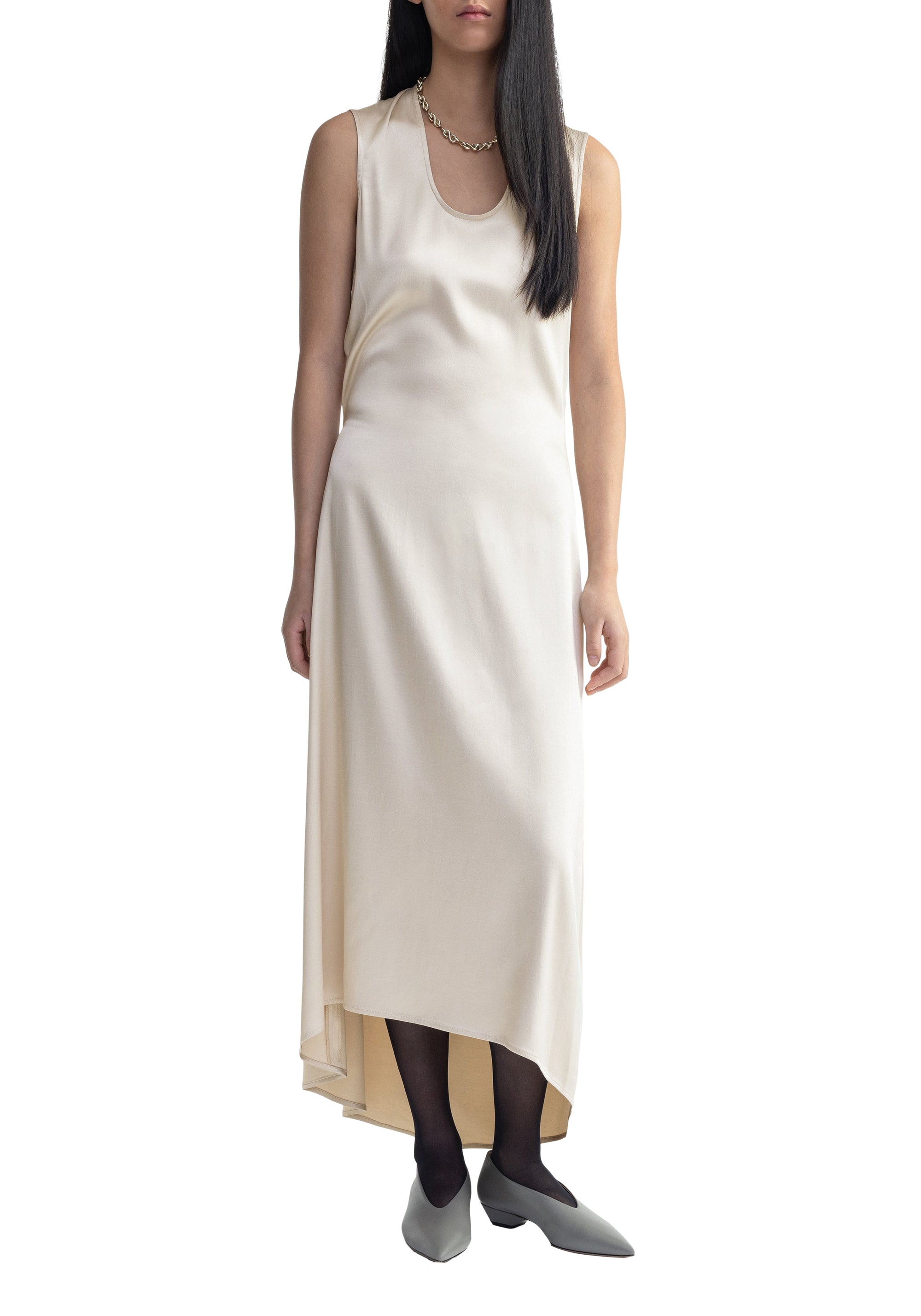 Robe midi Sansa asymétrique - Silver
