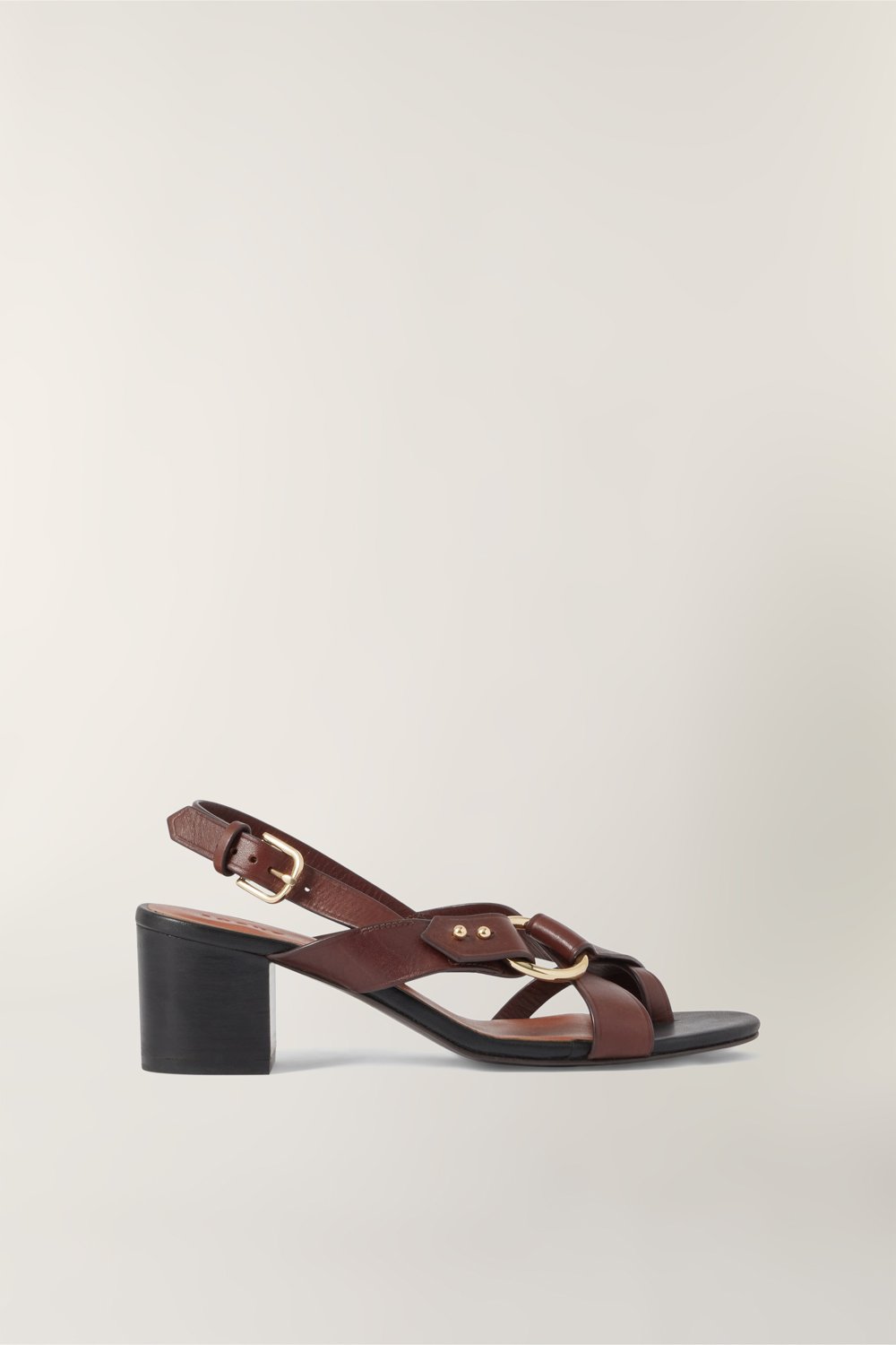 MARRON FONCE _ Sandales Florentine en cuir - Marron foncé