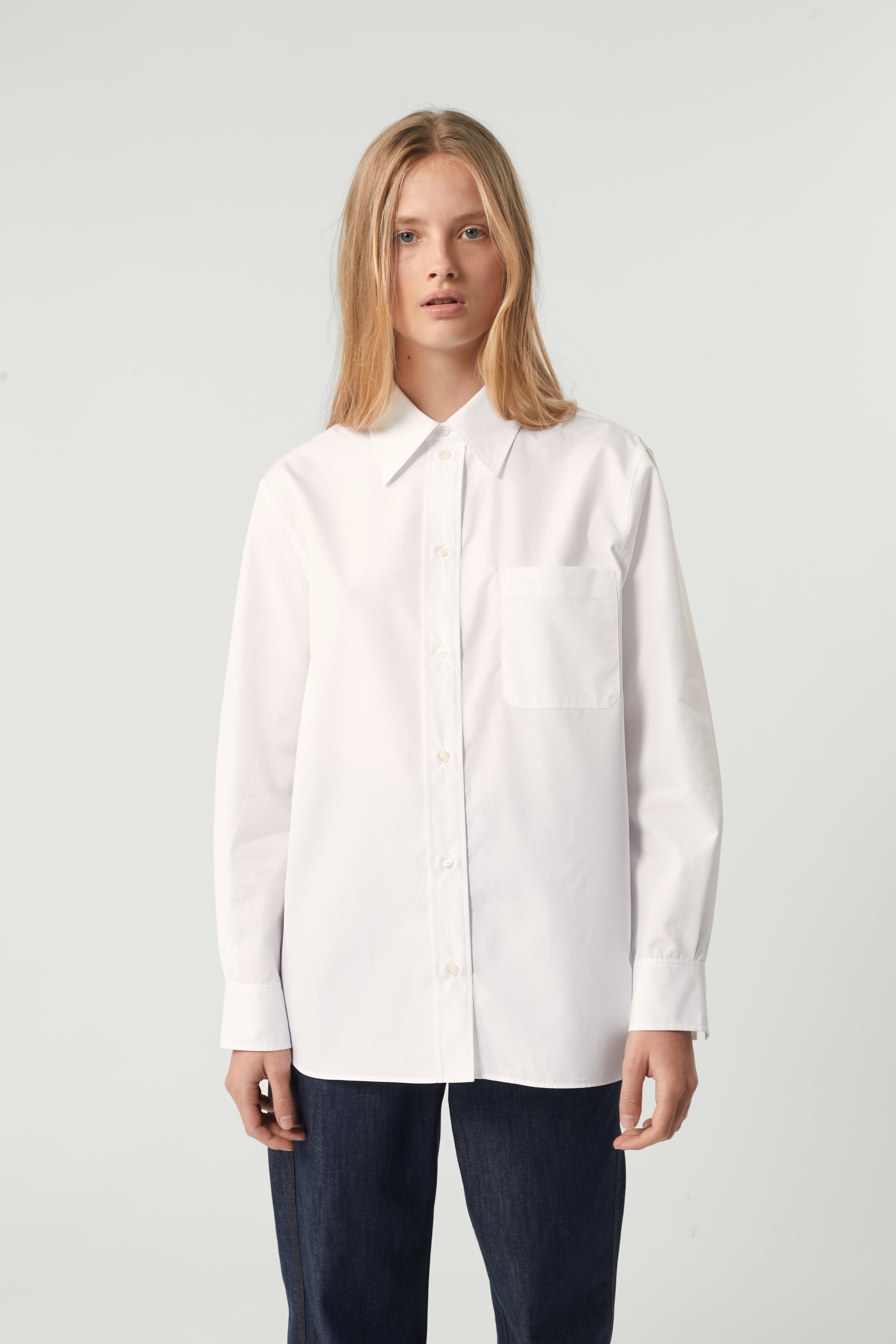 BLANC _ Chemise Saphir en coton - Blanc