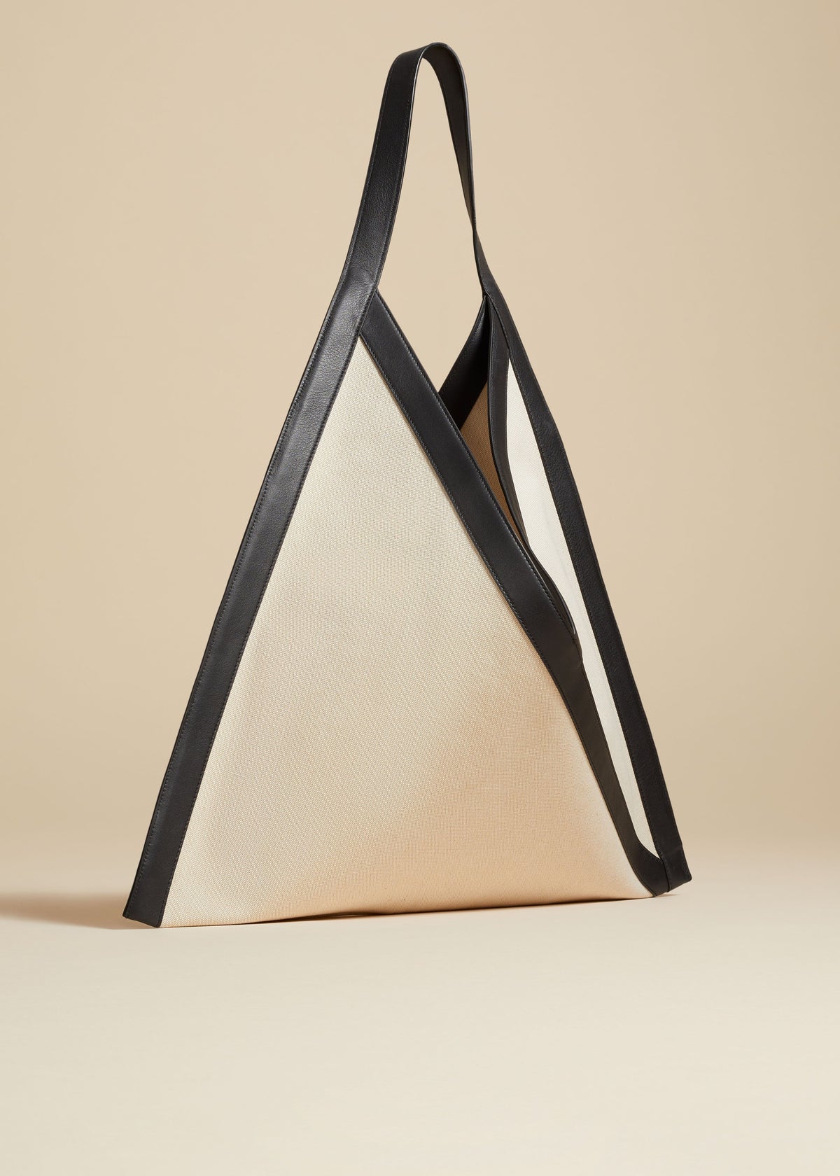 Black & Natural The Sara Tote In Natural And Black Leather - Black & Natural