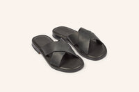 49qty NEW / Sandales SARNO FE SUPORTLO CUIR FLEX - Noir