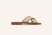16qty NEW / Sandales SARNO FE PAILLE CUIR FLEX - Toundra