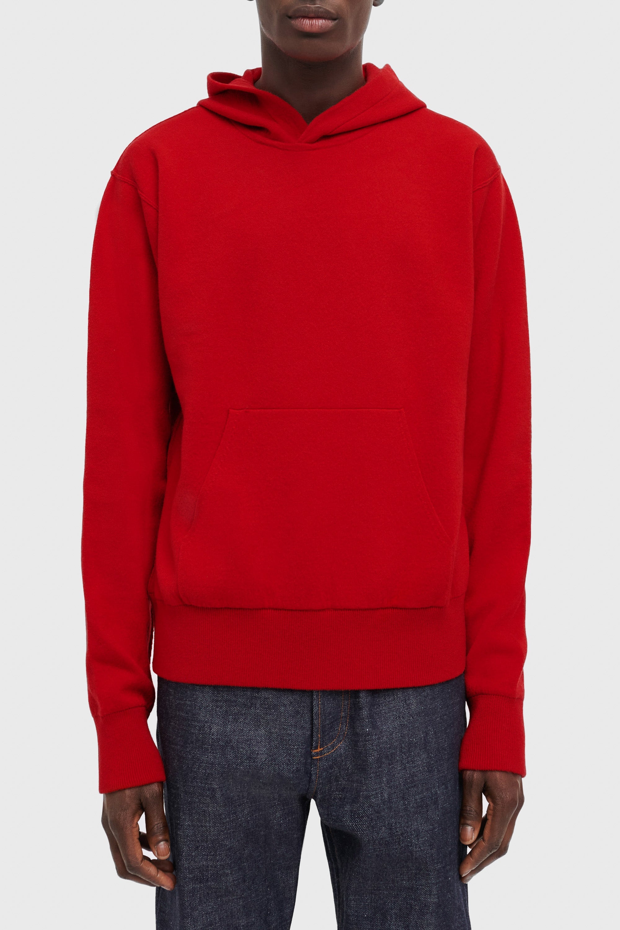 Sascha unisex cashmere hoodie - Pop red