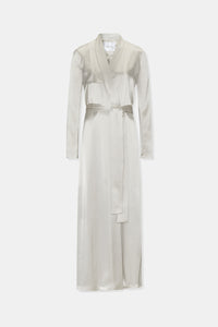 Satin trench coat - Platinum