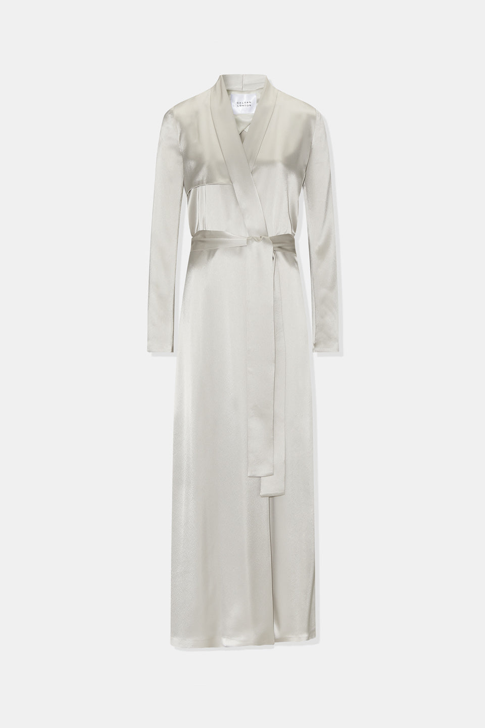 Satin trench coat - Platinum