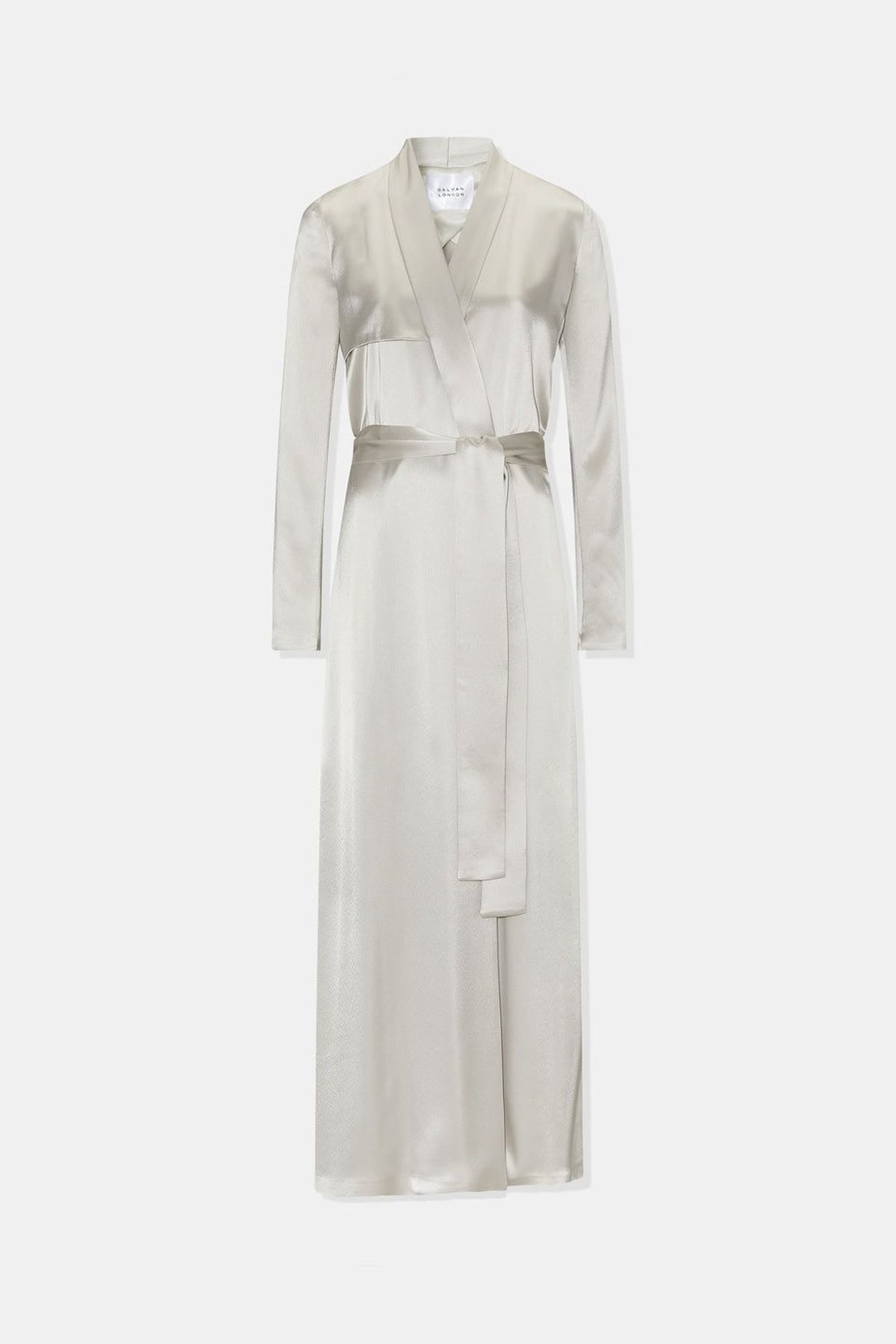 Satin Trench Coat - Platinum