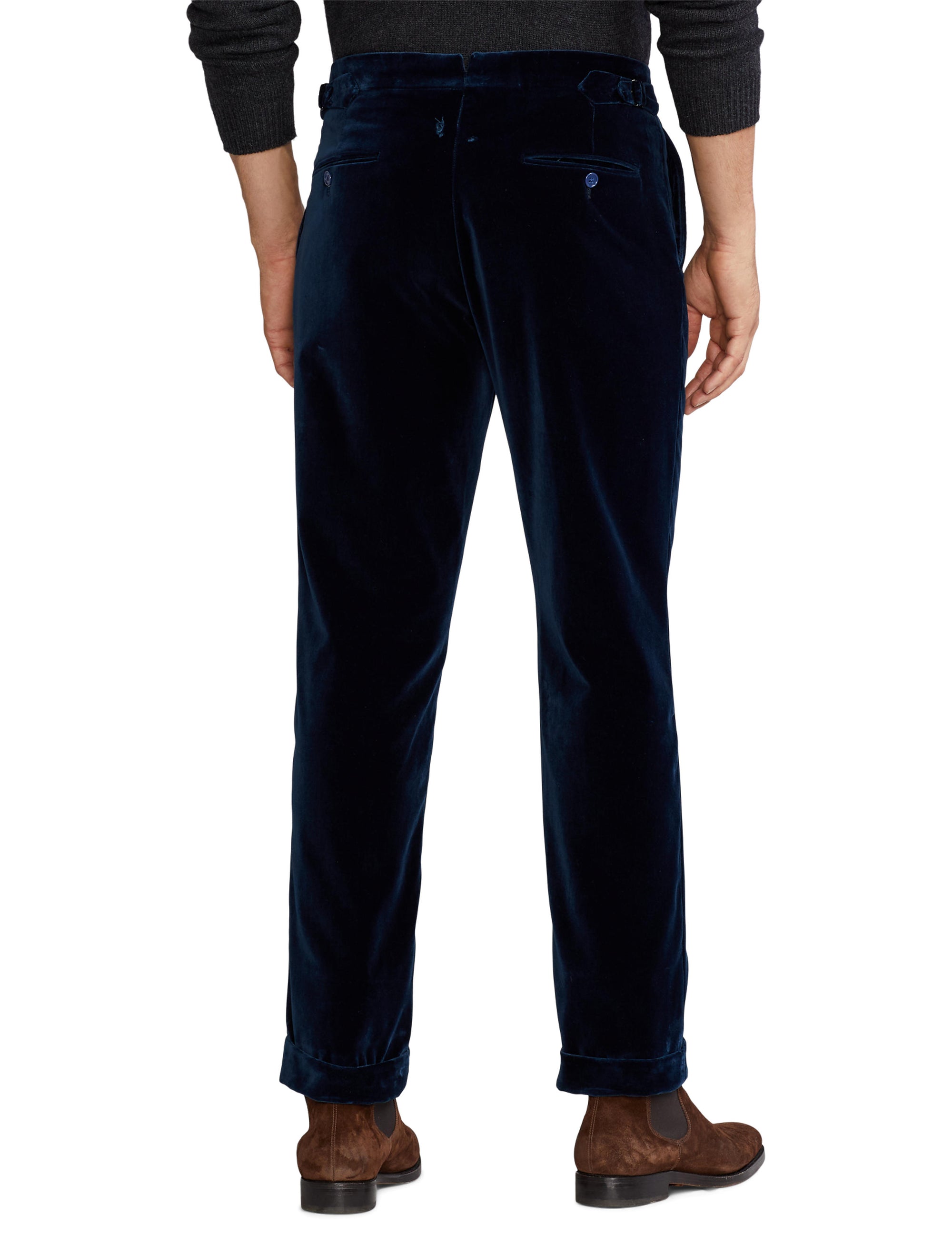 Gregory velvet dress trousers - Sapphire Blue
