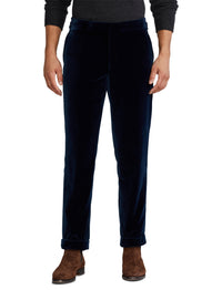 Gregory velvet dress trousers - Sapphire Blue