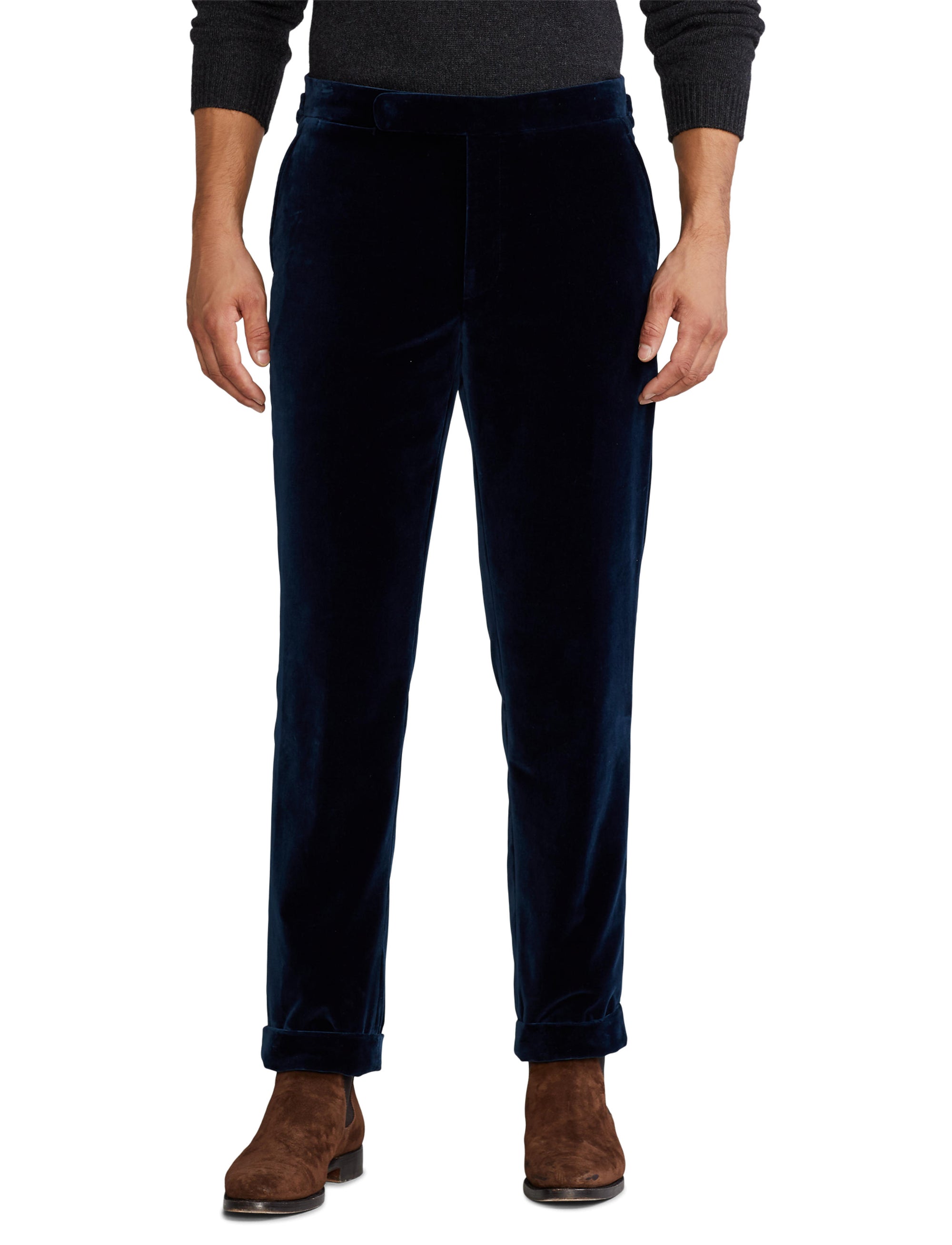 Gregory velvet dress trousers - Sapphire Blue