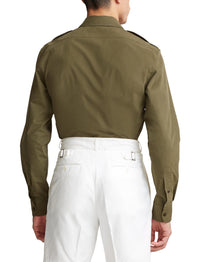 Poplin shirt - Olive Night