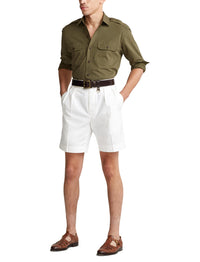 Poplin shirt - Olive Night