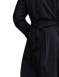 Trench-coat balmacaan rangeable en laine - Navy
