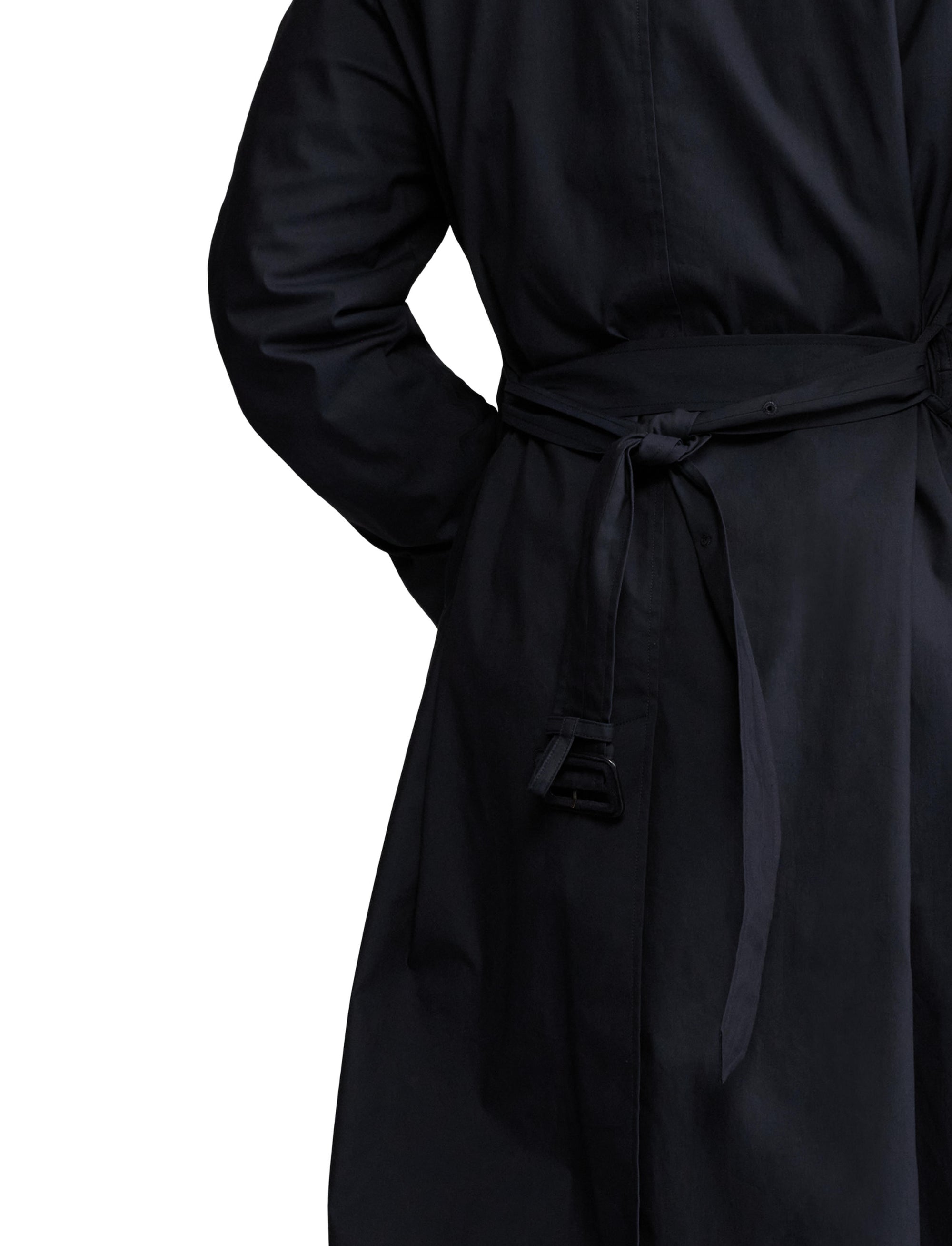 Trench-coat balmacaan rangeable en laine - Navy