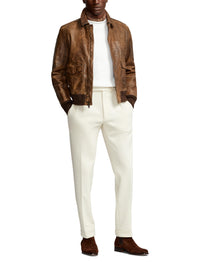 Veste d'aviateur Ridley en cuir  - Vintage Brown