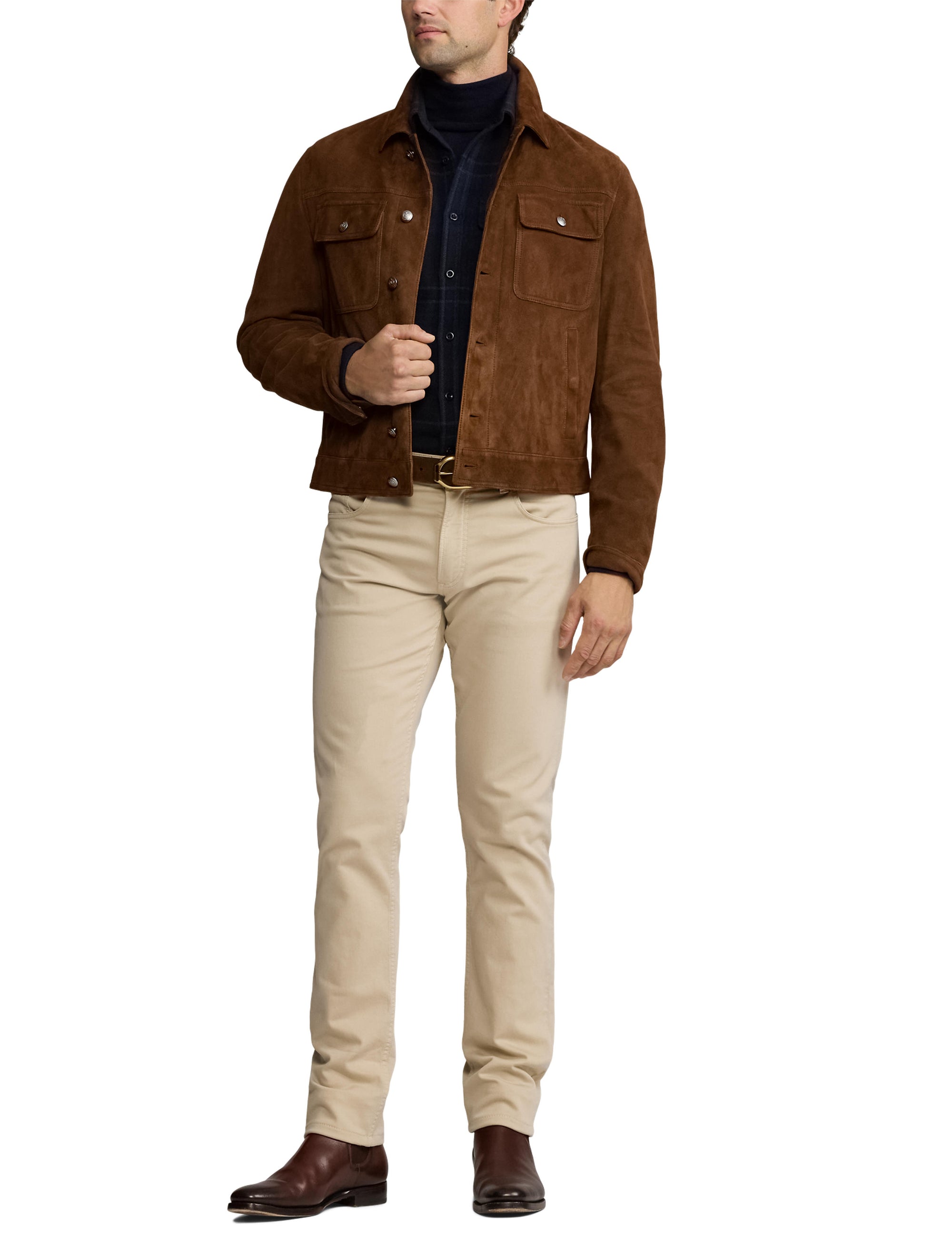 Veste Weaver en daim - Chestnut Brown