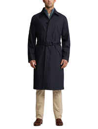 Trench-coat balmacaan rangeable en laine - Navy
