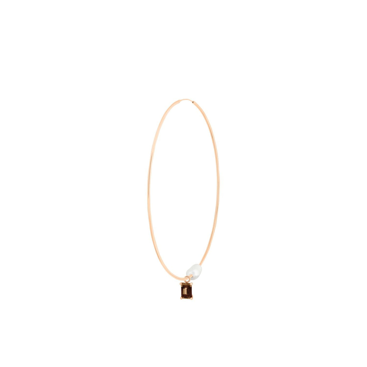 solo jumbo cocktail smoky quartz hoop