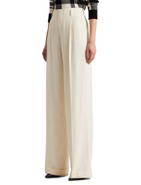 Pantalon Acklie en gabardine de laine - Lux Cream