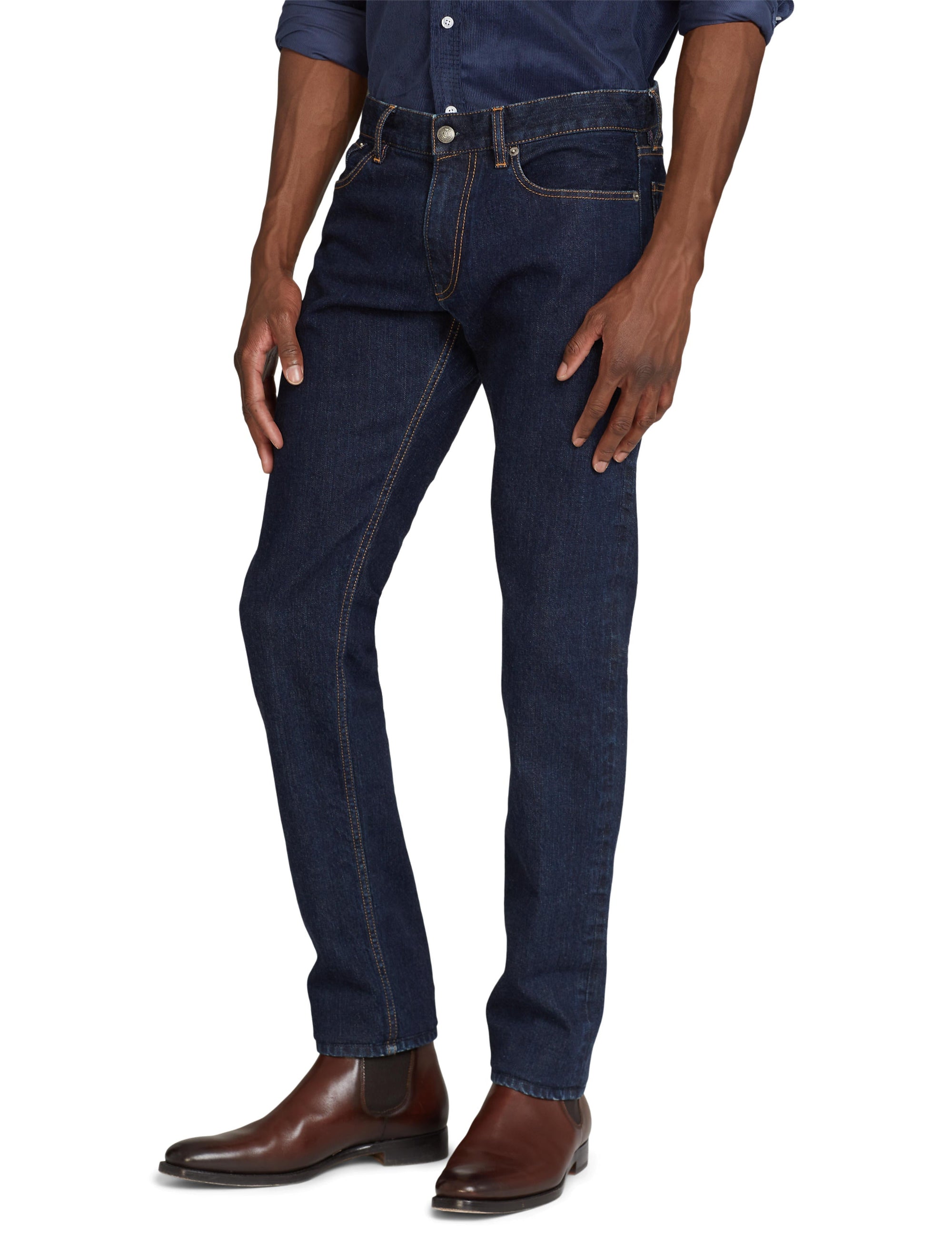 Jean slim stretch lisière selvedge - Bleu