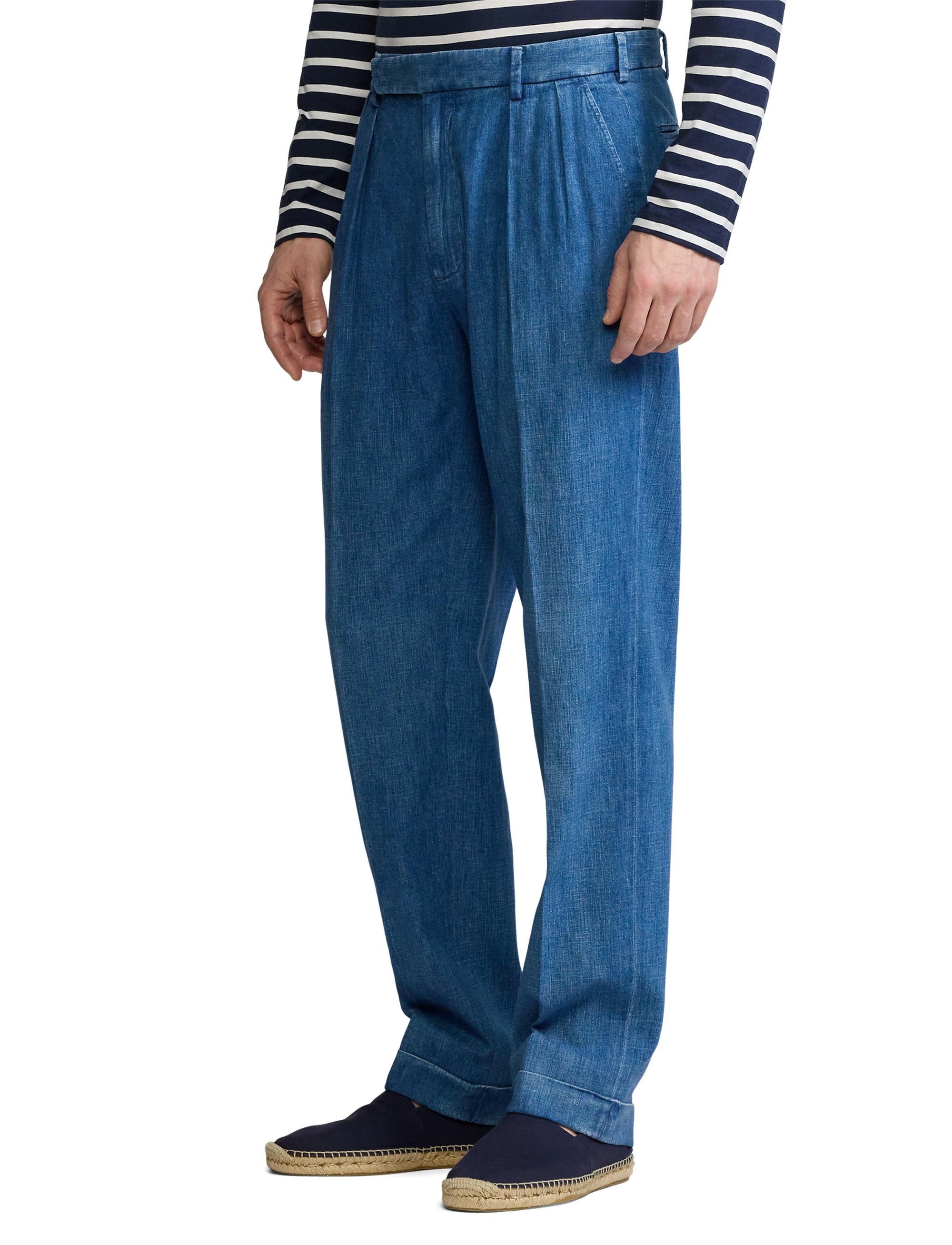 Pantalon Glenn fait main en denim - Shore Indigo