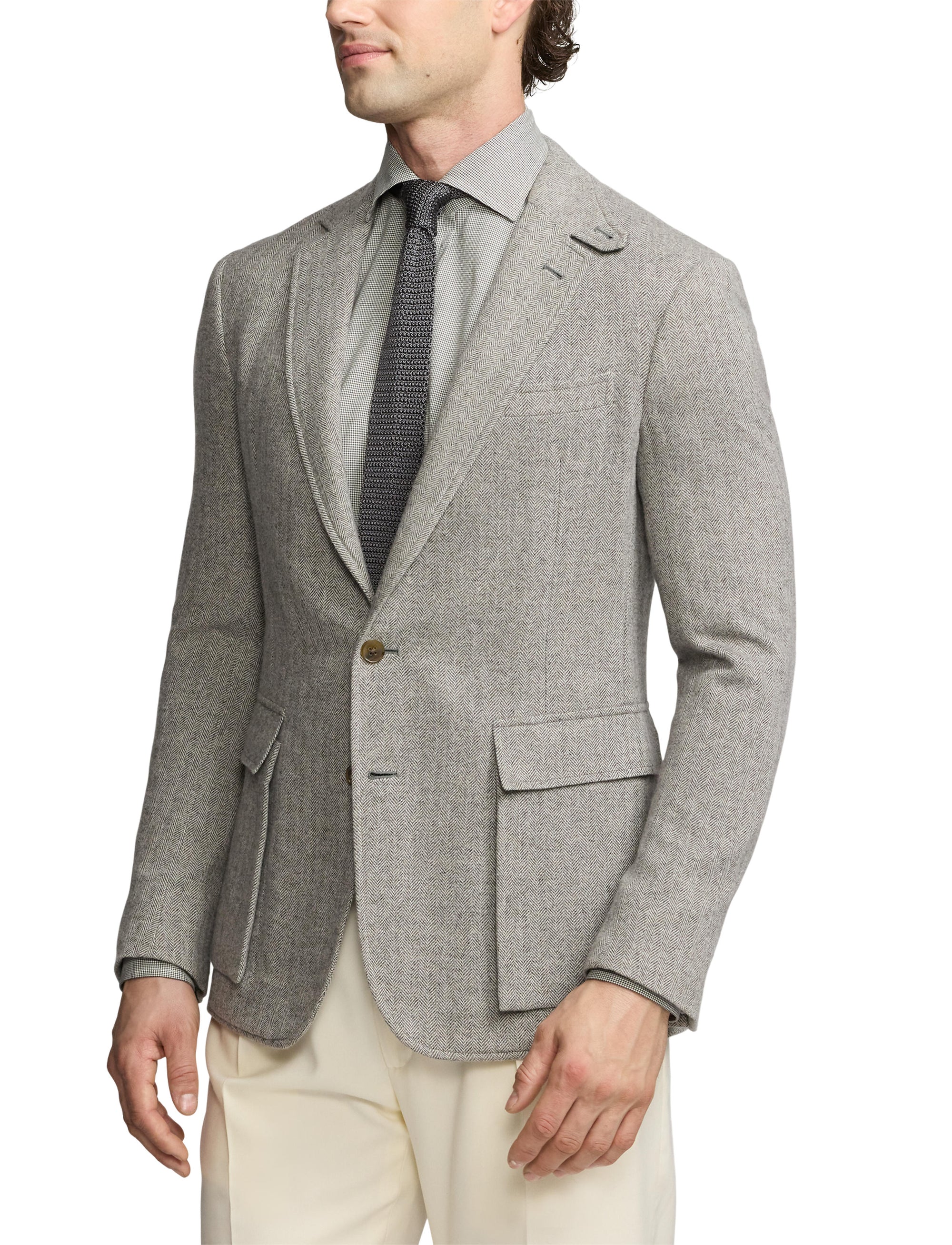 Veste Kent en cachemire - Light Grey & Multicolore