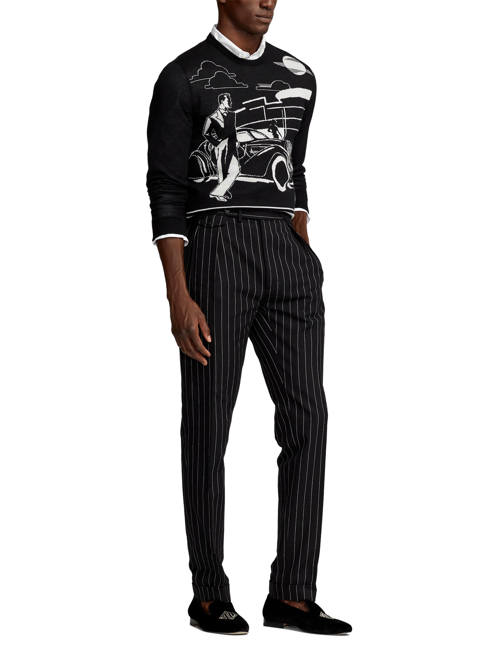 Alonzo bullion loafers in velvet - Polo Black