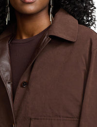 Katie cotton blend peach jacket - Mocha
