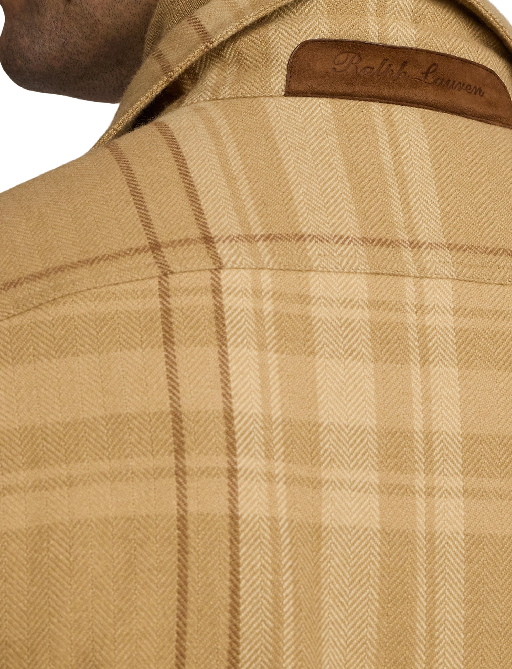 Wool tartan shirt - Camel