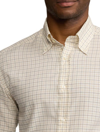 Flannel tattersall shirt - Camel, Brown & Cream