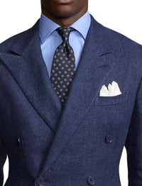 Veste Kent à chevrons en lin - Navy