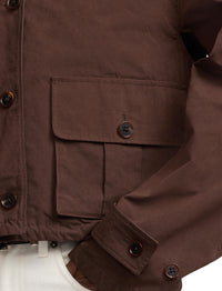 Katie cotton blend peach jacket - Mocha