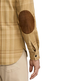 Wool tartan shirt - Camel