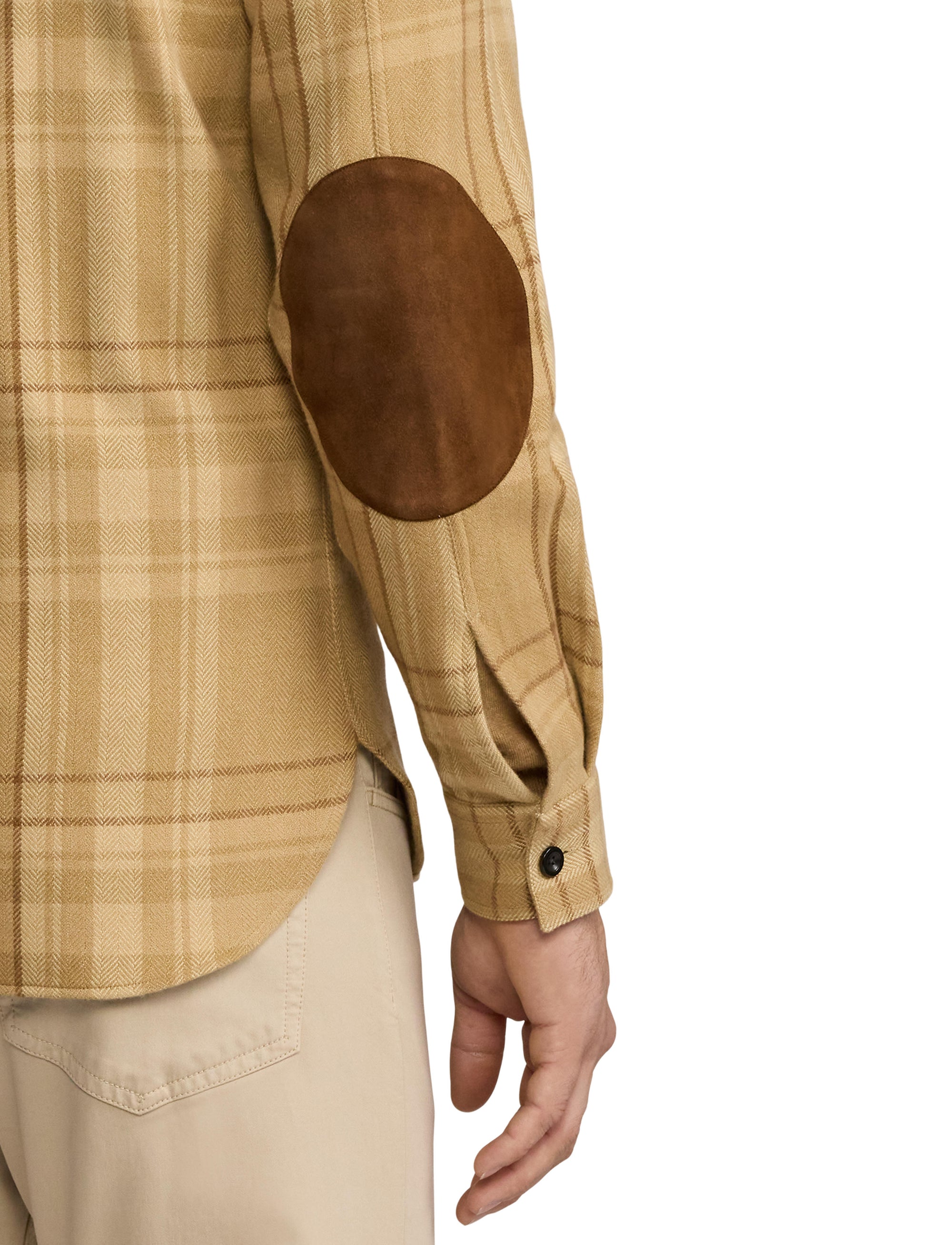 Wool tartan shirt - Camel