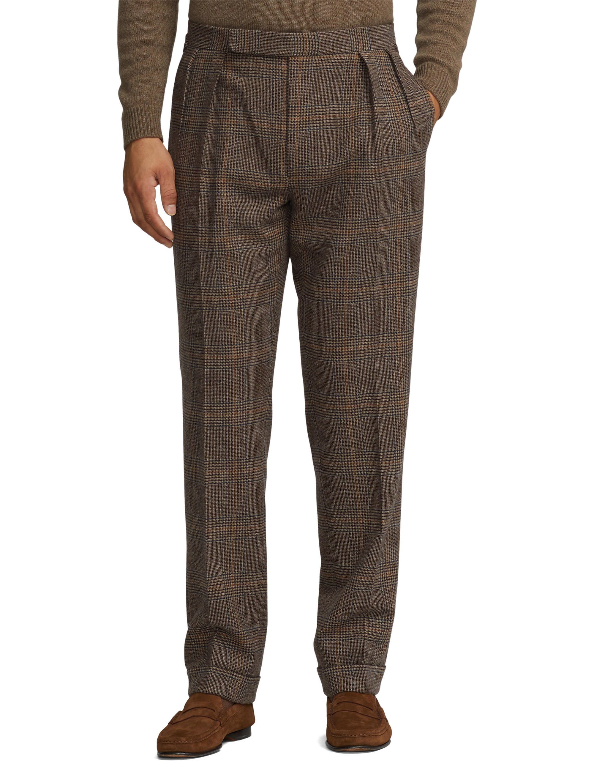 Costume Kent en laine - Vintage Cream & Black Blue Orange Deco