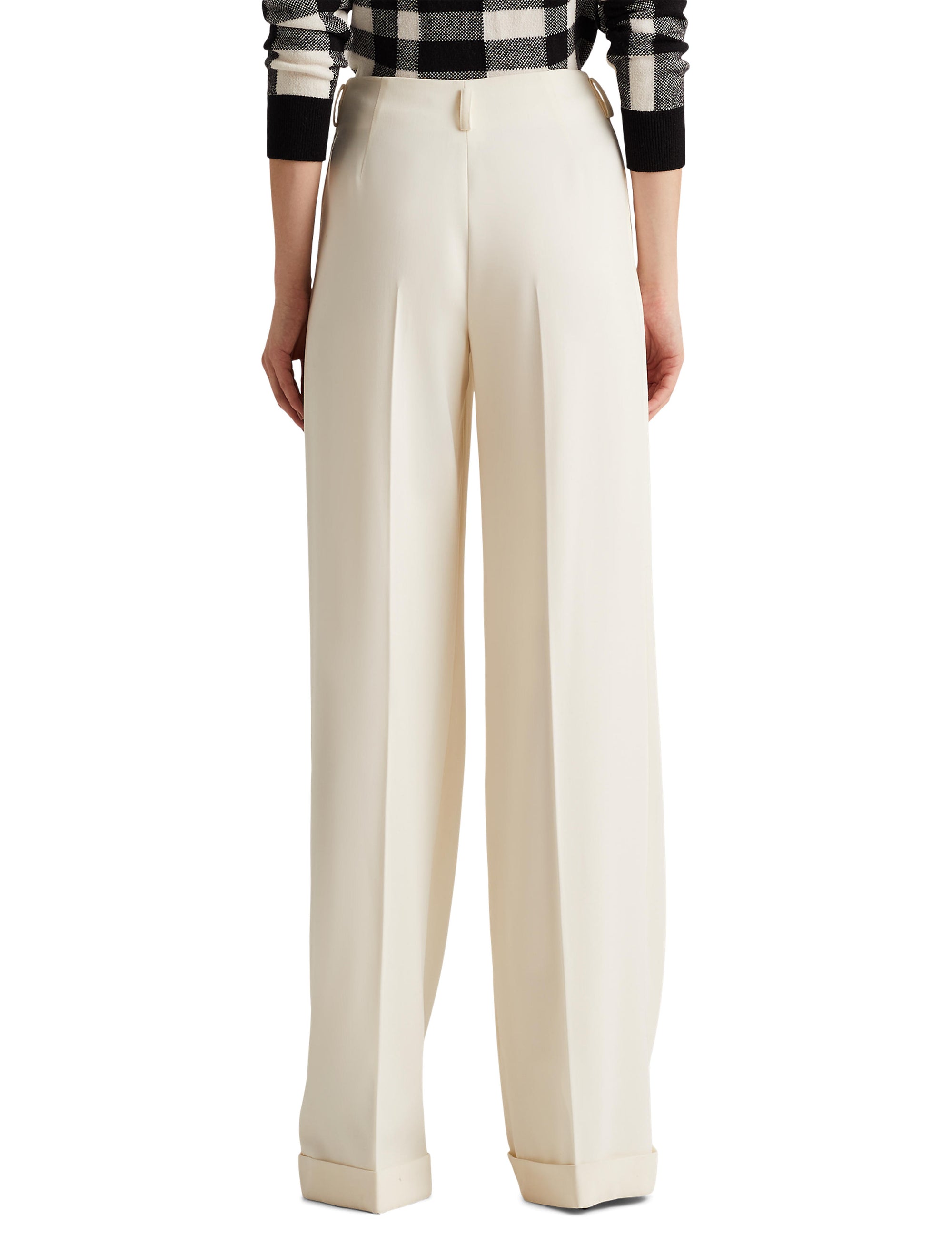 Pantalon Acklie en gabardine de laine - Lux Cream