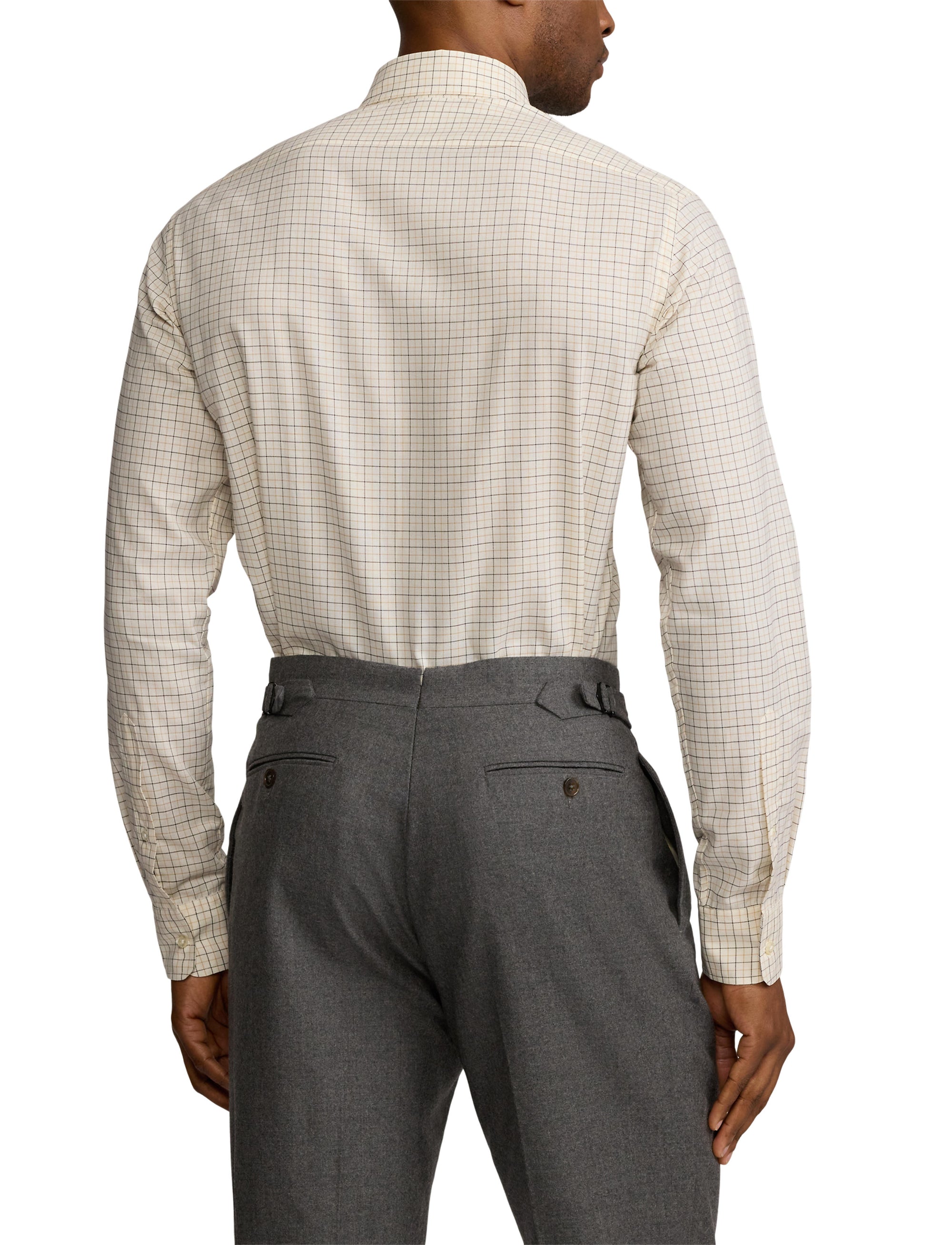 Flannel tattersall shirt - Camel, Brown & Cream