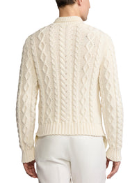 Pull à torsades coton mélangé - Classic Cream