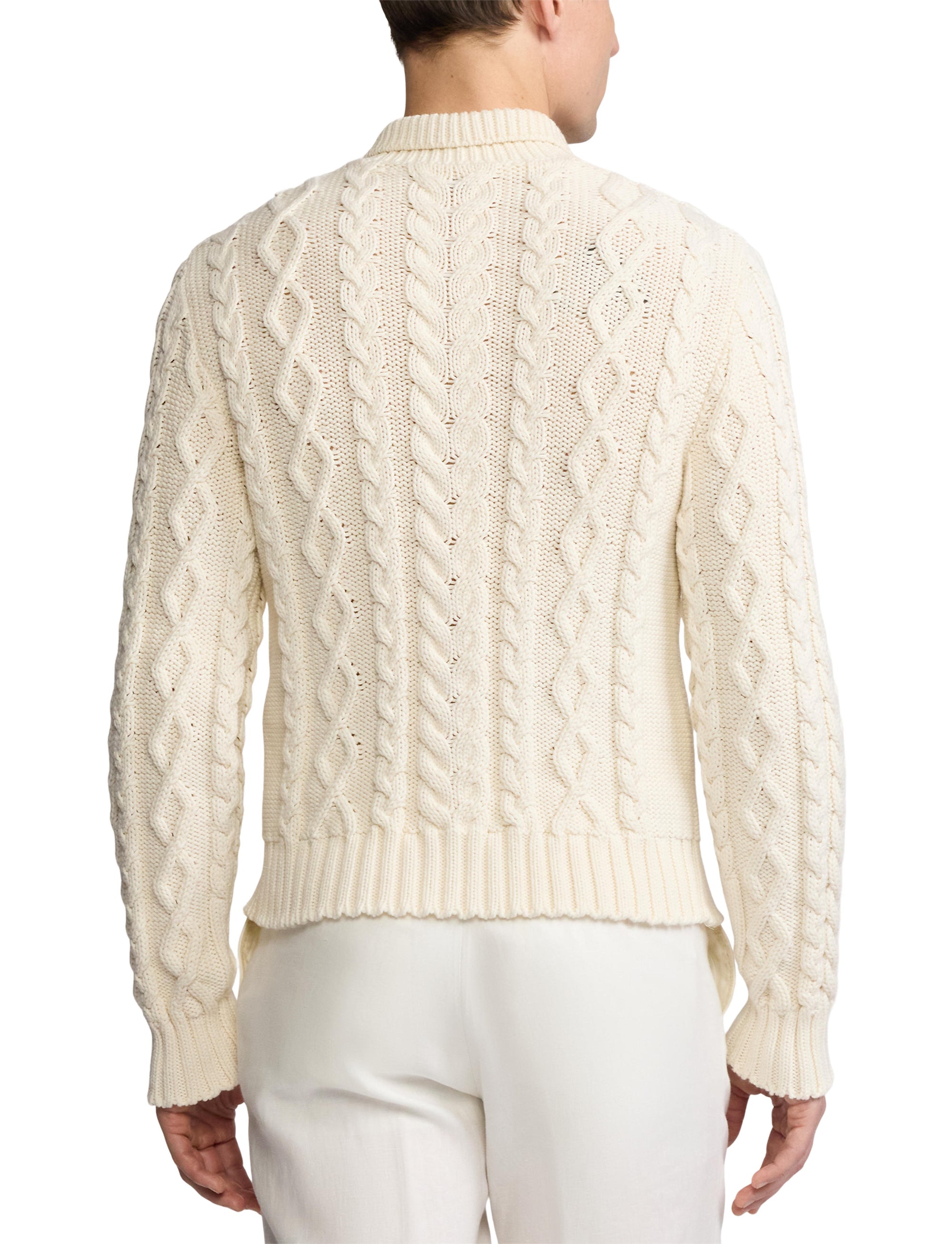 Pull à torsades coton mélangé - Classic Cream