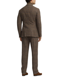 Costume Kent en laine - Vintage Cream & Black Blue Orange Deco