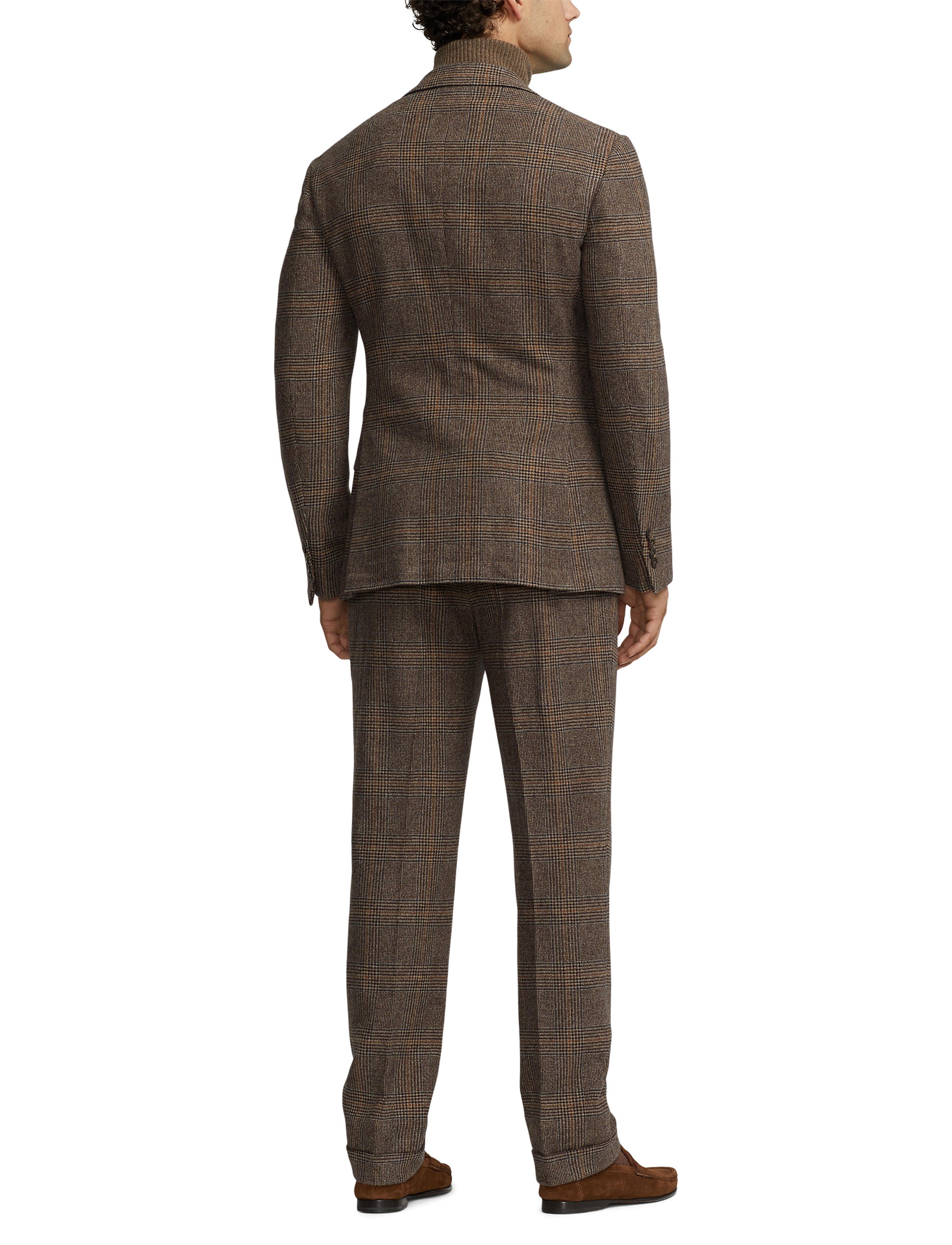 Costume Kent en laine - Vintage Cream & Black Blue Orange Deco
