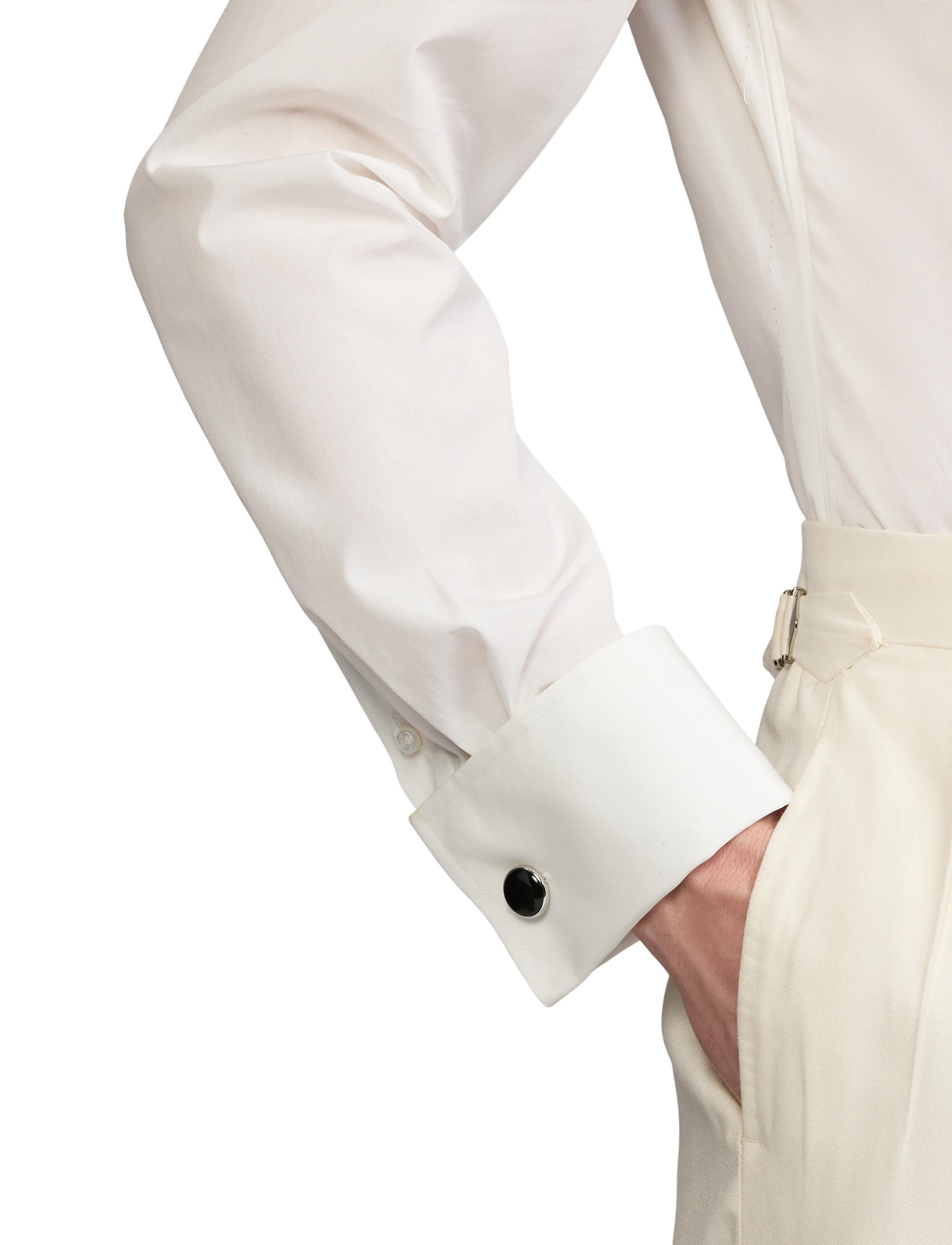 Chemise de smoking en popeline - White