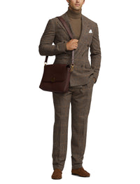 Costume Kent en laine - Vintage Cream & Black Blue Orange Deco